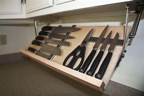 under cabinet knife rack